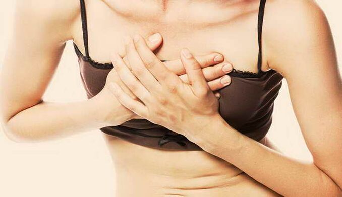 Breast osteosondrosis pain