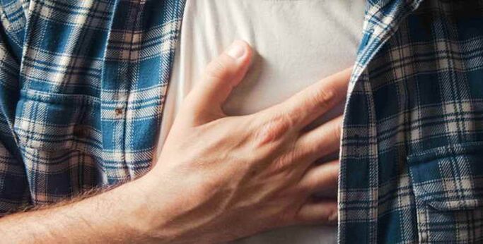 Chest pain for osteochondrosis