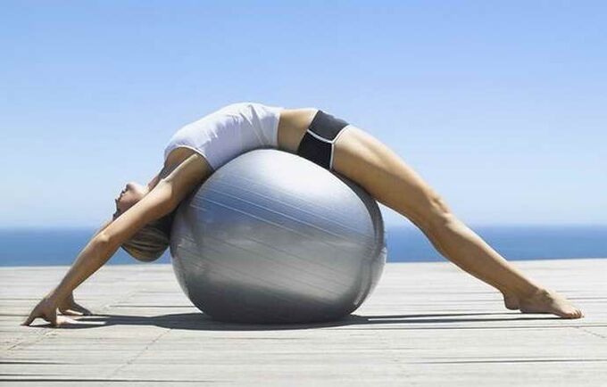 Fitball exercises with chest osteochondrosis