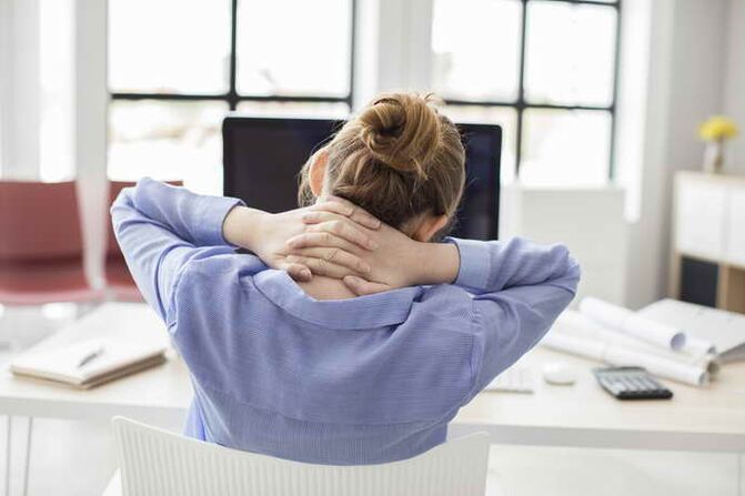 Thoracic osteochondrosis during stuck work