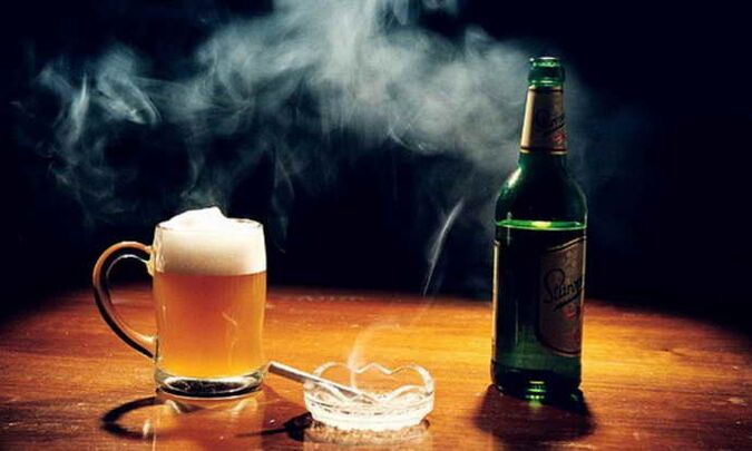 alcohol and smoking as a cause of breast osteochondrosis