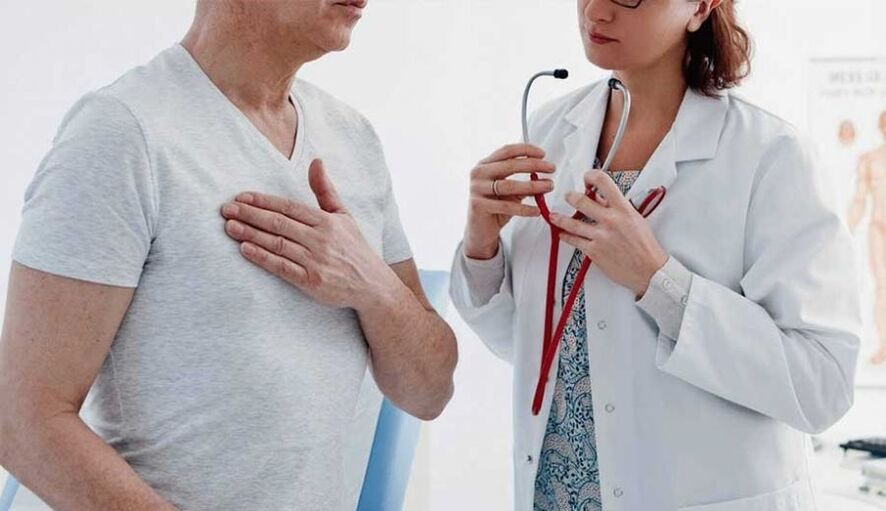 a feeling of pain in the heart with thoracic osteochondrosis